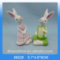 Rabbit design ceramic pepper &salt shaker